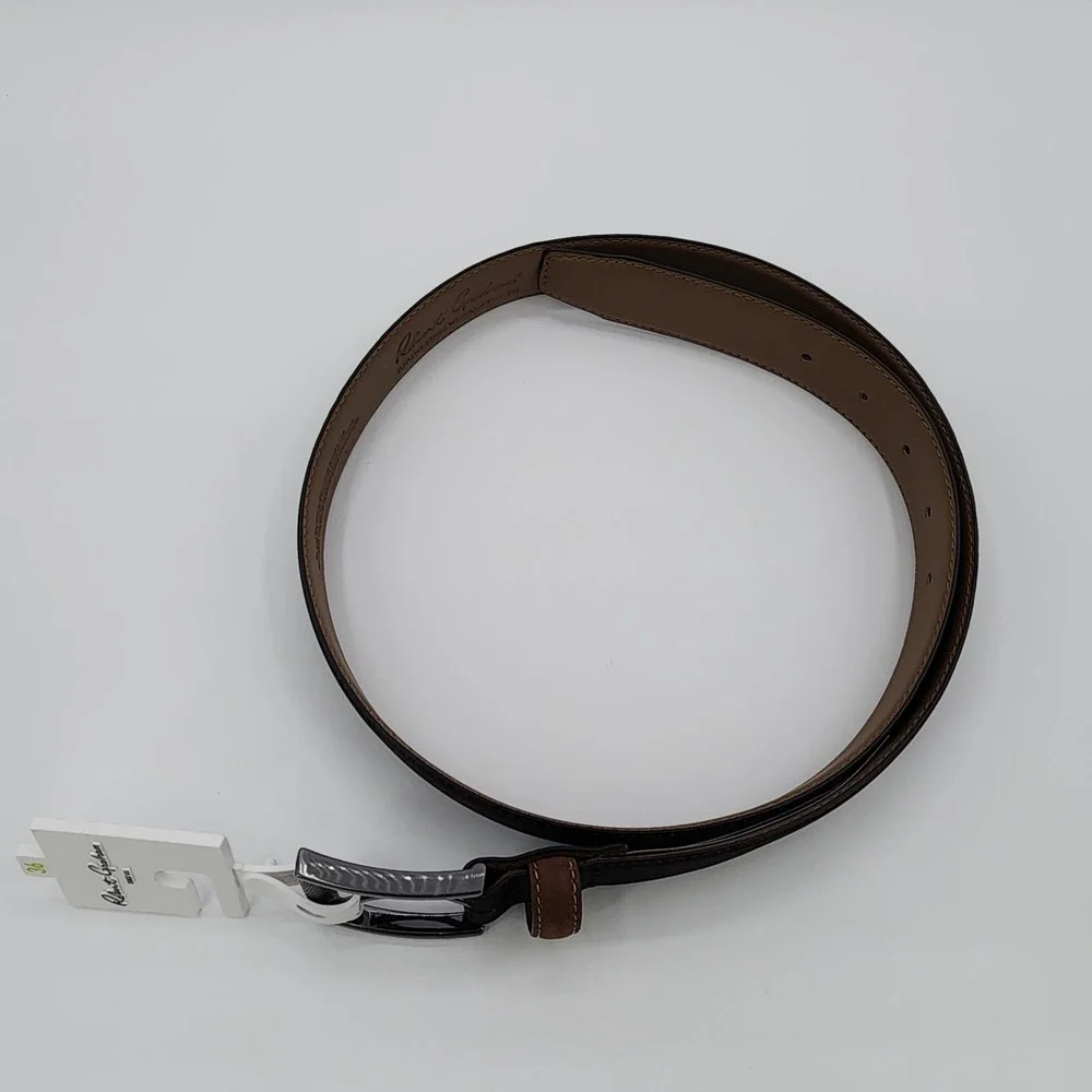 ROBERT GRAHAM Signature Ripaso Rich Black Leather Belt‎ Mens Size 36 NEW w/ Tag